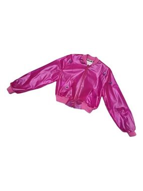 Moschino Hot Pink Satin Bomber Jacket